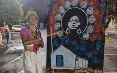 Simone Carvalho homenageia centenário de PL em grafiti